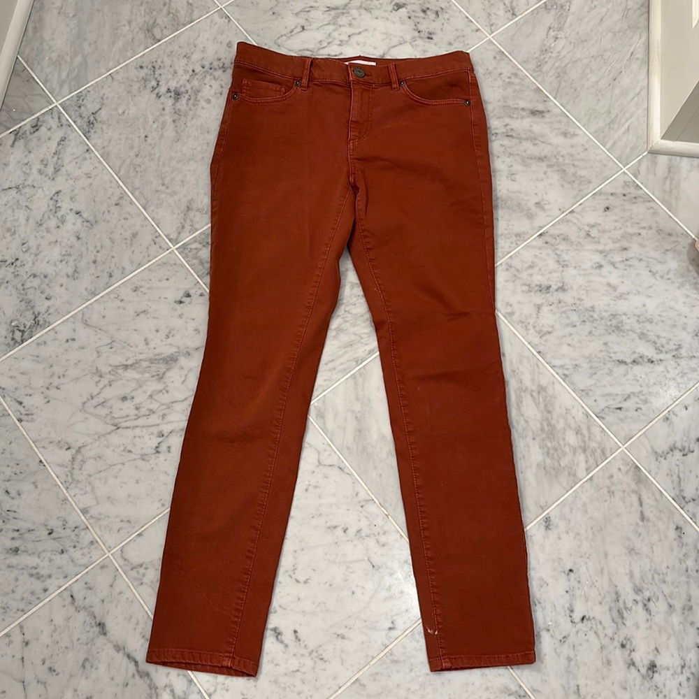 Loft burnt orange UT Texas rust jeans - 26